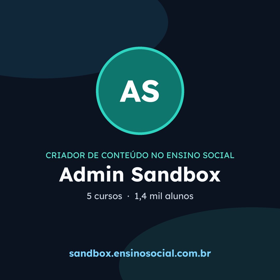 Cartão quadrado de divulgação do perfil, formato post